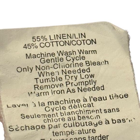 Pottery Barn Linen & Cotton Blend Red & White Print Toile Shower Curtain - Picture 5 of 6